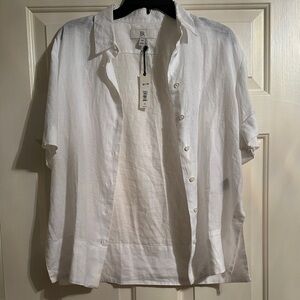 Banana Republic Short Sleeve Linen Button Down- Brand New